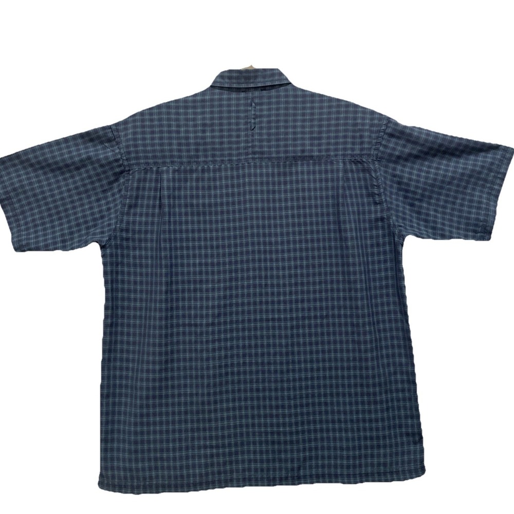 The North Face Men Plaid Short Sleeve Zip Pocket Button-Up Blue/Teal Shirt XL‎ - Picture 5 of 8